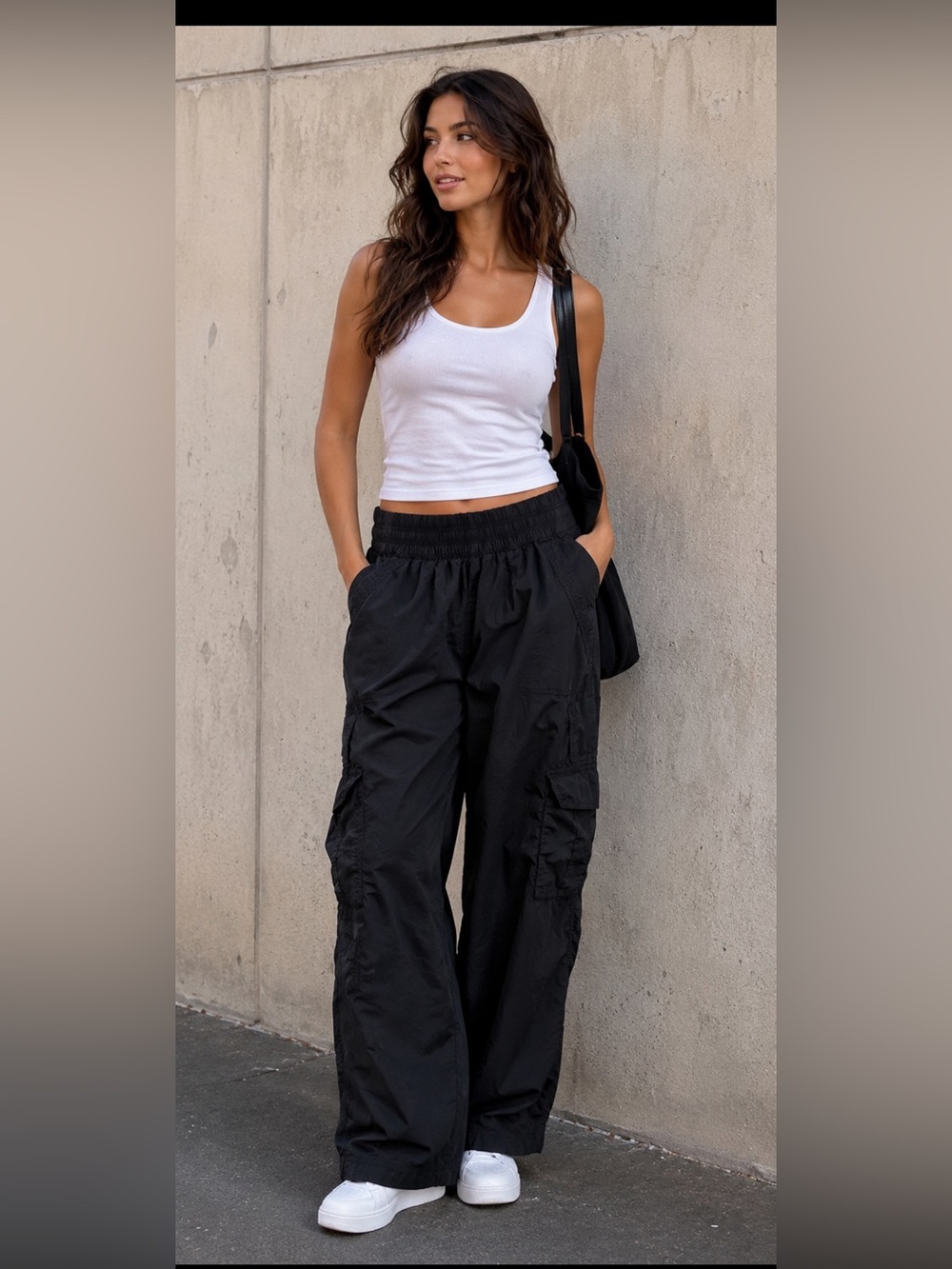 Aerie Loose Fit Black Cargo Pants Sz S